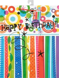 Unique Mod Rainbow Happy Birthday Bag 1 ea
