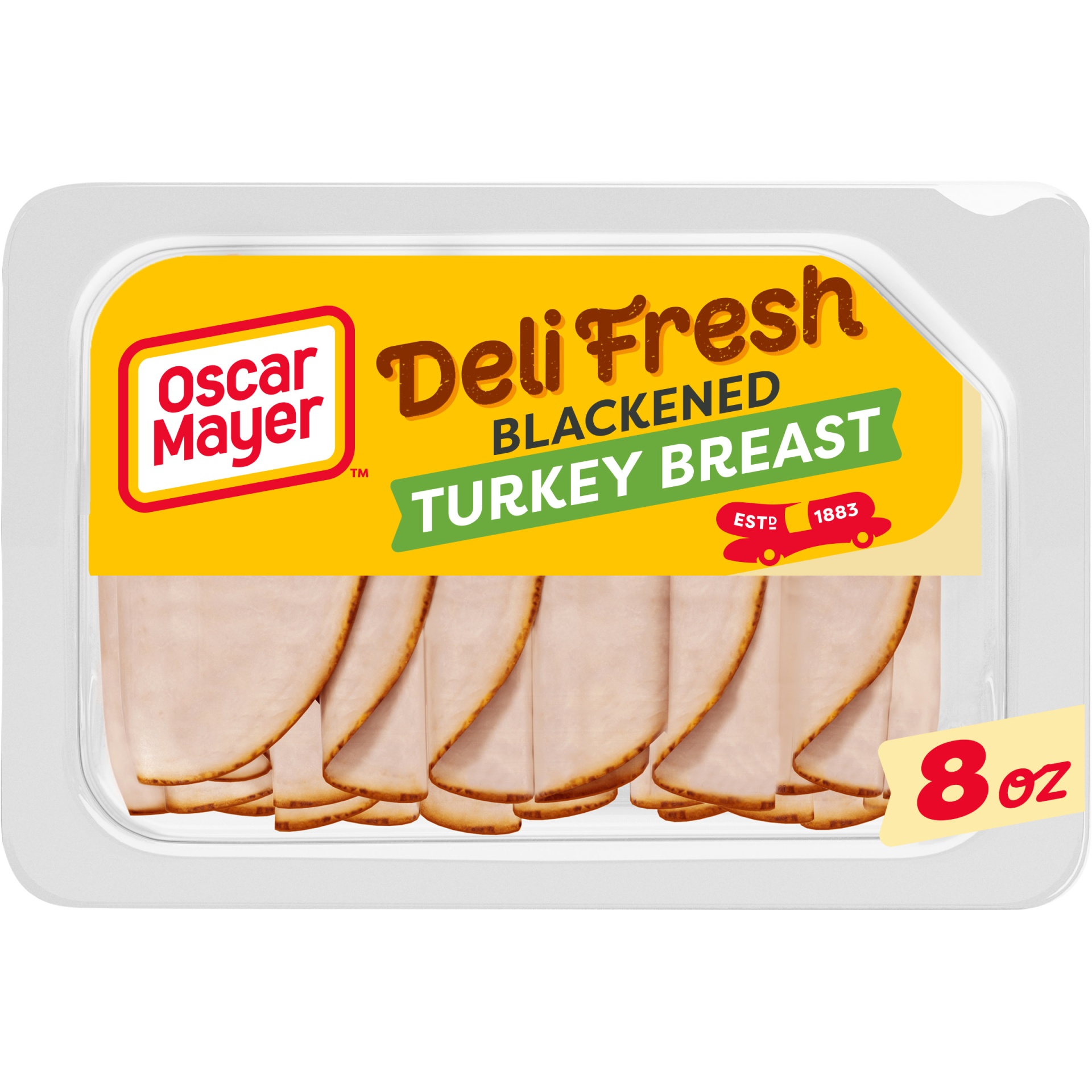 slide 1 of 2, Oscar Mayer Deli Fresh Blackened Turkey Breast Sliced Lunch Meat Tray, 8 oz