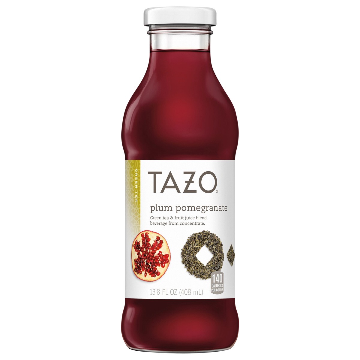 slide 2 of 2, Tazo Plum Pomegranate Green Tea Glass Bottle - 13.8 oz, 13.8 oz