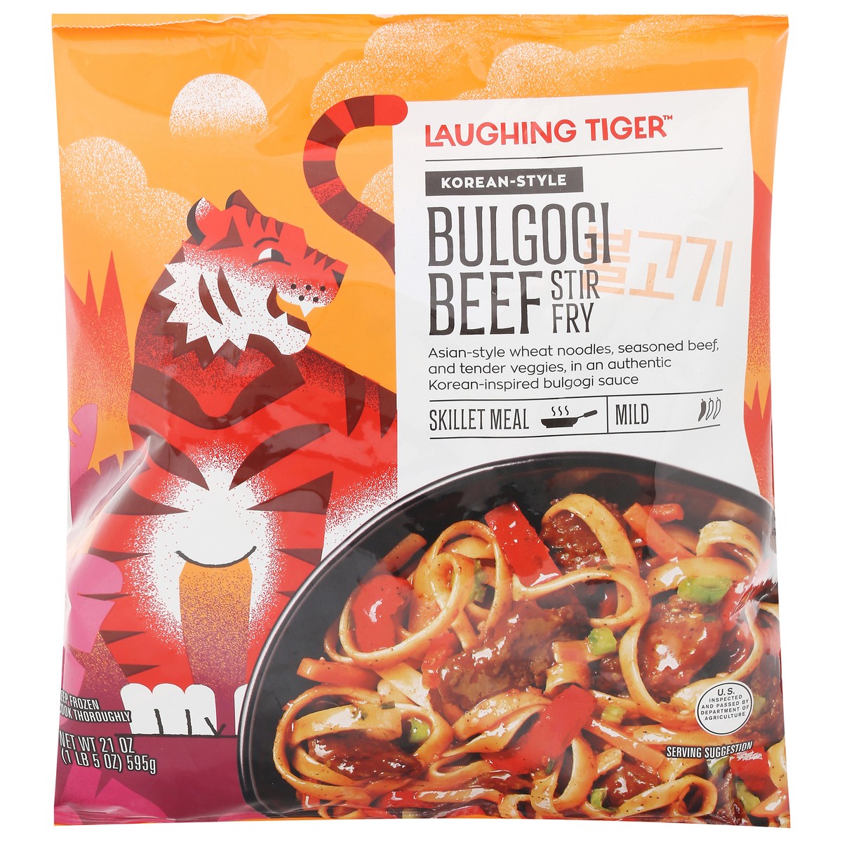 slide 5 of 15, Laughing Tiger Korean-Style Mild Bulgogi Beef Stir Fry Skillet Meal 21 oz, 21 oz
