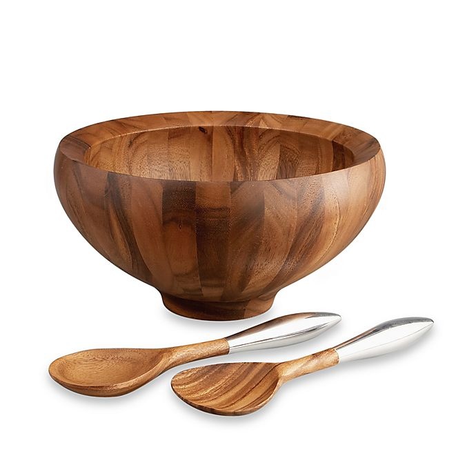 slide 1 of 1, Nambé Yaro Salad Bowl and Server Set, 3 ct