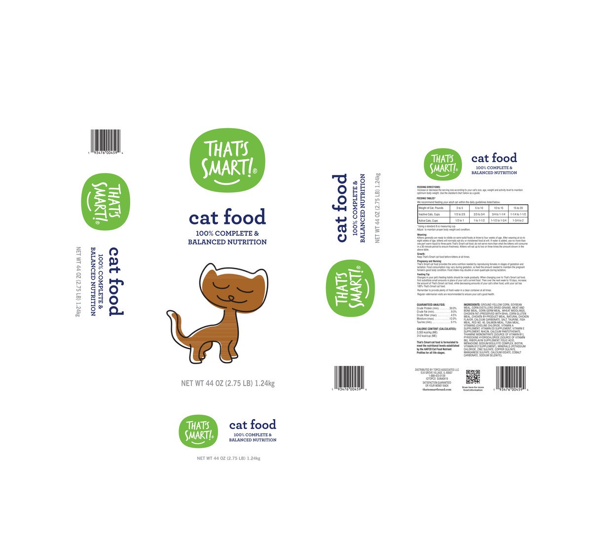 slide 7 of 15, That's Smart! 100% Complete & Balanced Nutrition Cat Food, 44 oz