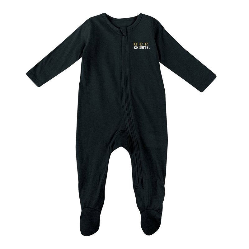 slide 1 of 3, NCAA UCF Knights Infant Boys' Sleeper Bodysuit - 0-3M: Cotton Polyester Blend, 1 ct