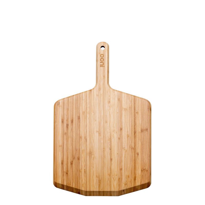 slide 2 of 7, Ooni 12" Pizza Peel and Serving Board Bamboo Light Brown, 1 ct