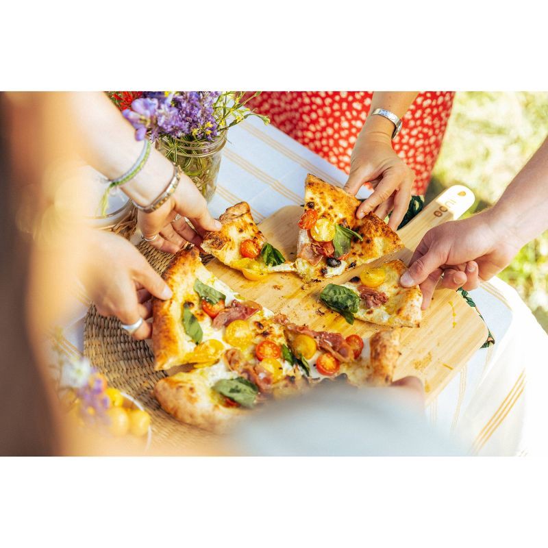 slide 4 of 7, Ooni 12" Pizza Peel and Serving Board Bamboo Light Brown, 1 ct