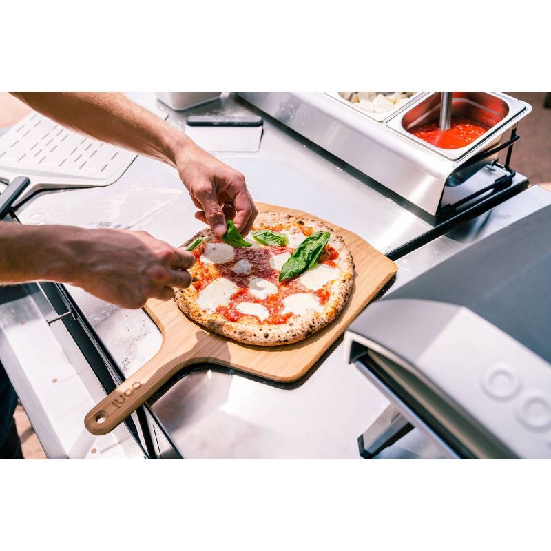 slide 6 of 7, Ooni 12" Pizza Peel and Serving Board Bamboo Light Brown, 1 ct
