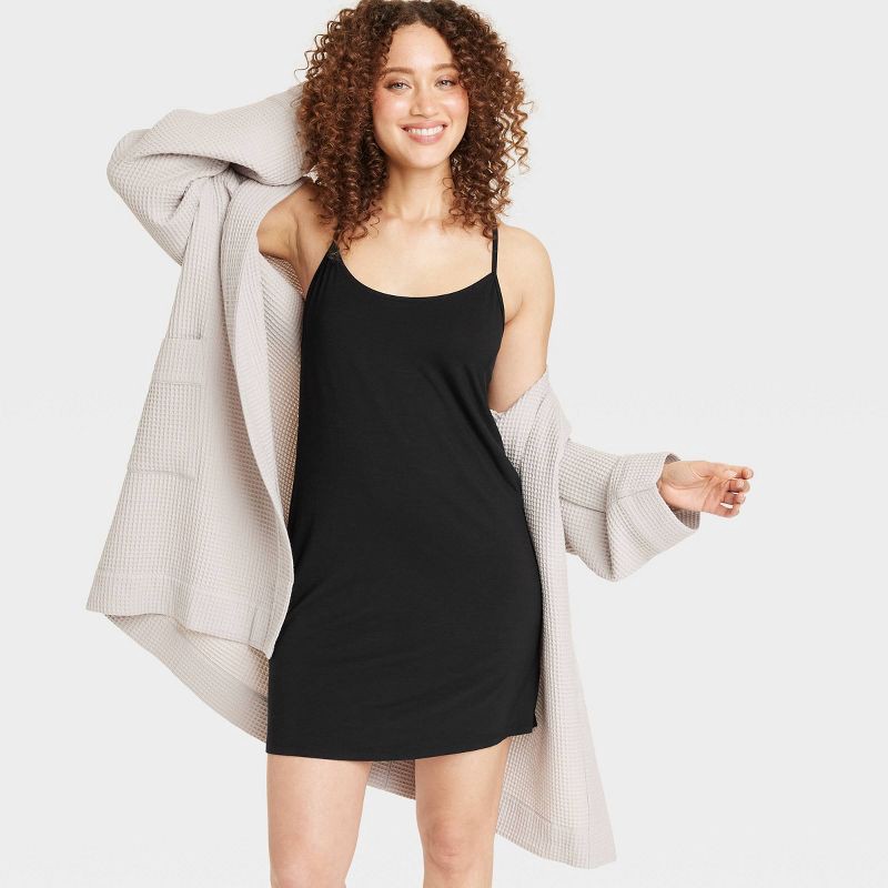 slide 4 of 4, Women's Waffle Robe - Auden™ Light Gray M/L, 1 ct