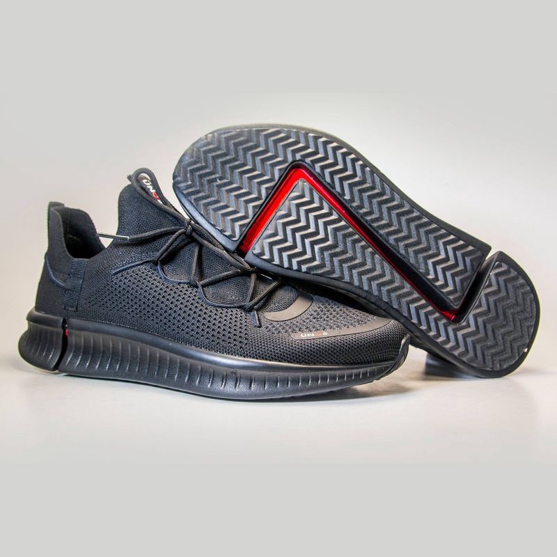 slide 6 of 7, UNOS BY SZ Adult Sneakers - Black M 5.0-6.0/W 6.5-7.5: Lace Up, Breathable Upper, Removable Sock Liner, 1 ct