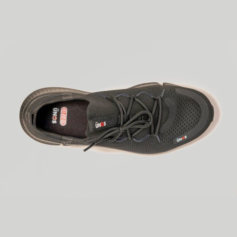 slide 5 of 7, UNOS BY SZ Adult Sneakers - Black M 8.0-9.0/W 9.5-10.5: Lace Up, Breathable Upper, Removable Sock Liner, 1 ct