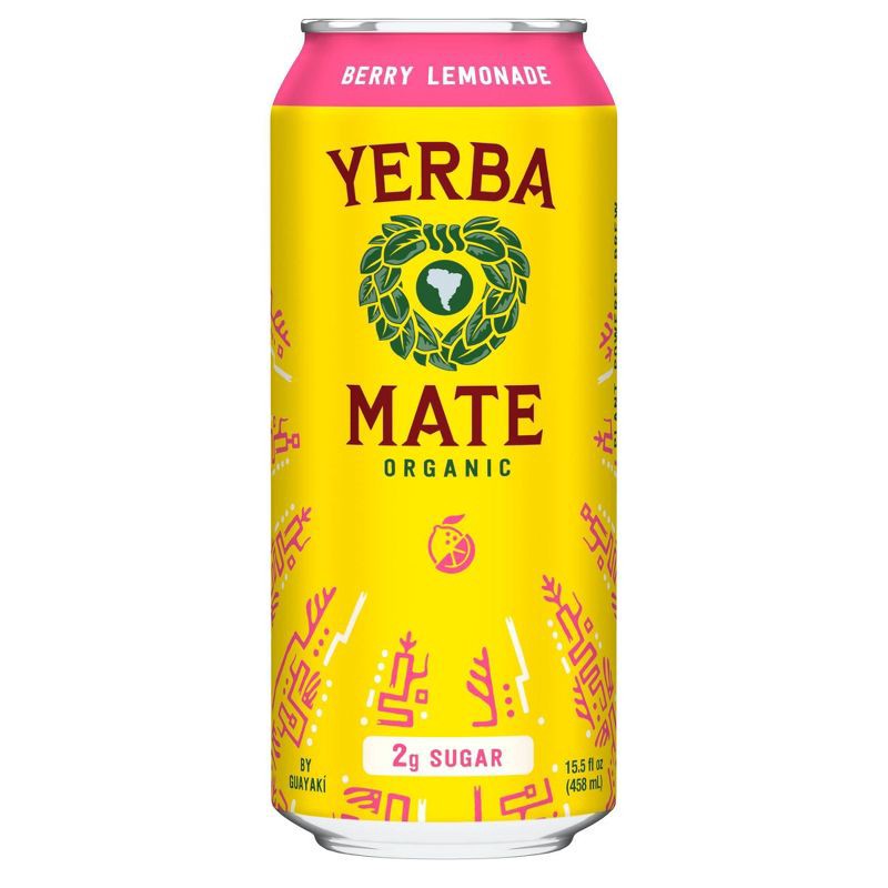 slide 1 of 7, Guayaki Yerba Mate Berry Lemonade - 15.5 fl oz Can, 15.5 fl oz