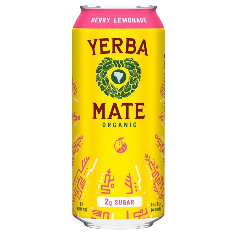 slide 1 of 2, Guayaki Yerba Mate Berry Lemonade - 15.5 fl oz Can, 15.5 fl oz