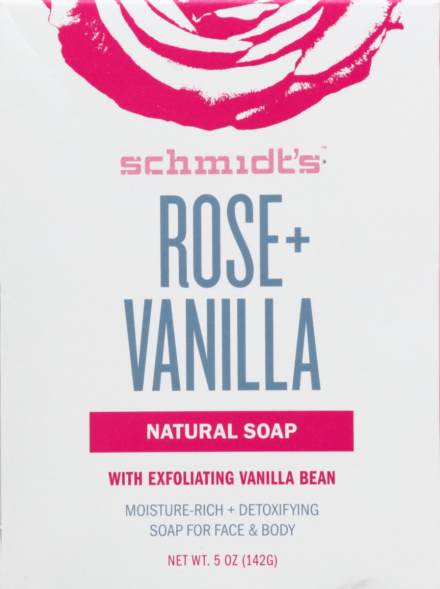 slide 2 of 5, Schmidt's Natural Bar Soap Rose + Vanilla,, 5 oz, 5 oz