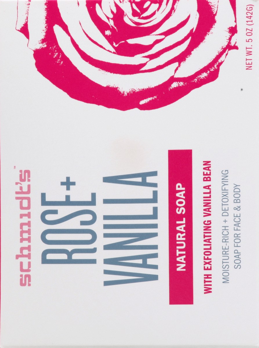 slide 5 of 5, Schmidt's Natural Bar Soap Rose + Vanilla,, 5 oz, 5 oz