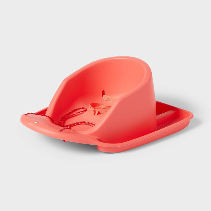 slide 1 of 3, Toddler Sled with Rope and Pad Coral - Sun Squad™: Polyethylene, 50lb Capacity, 50 lb