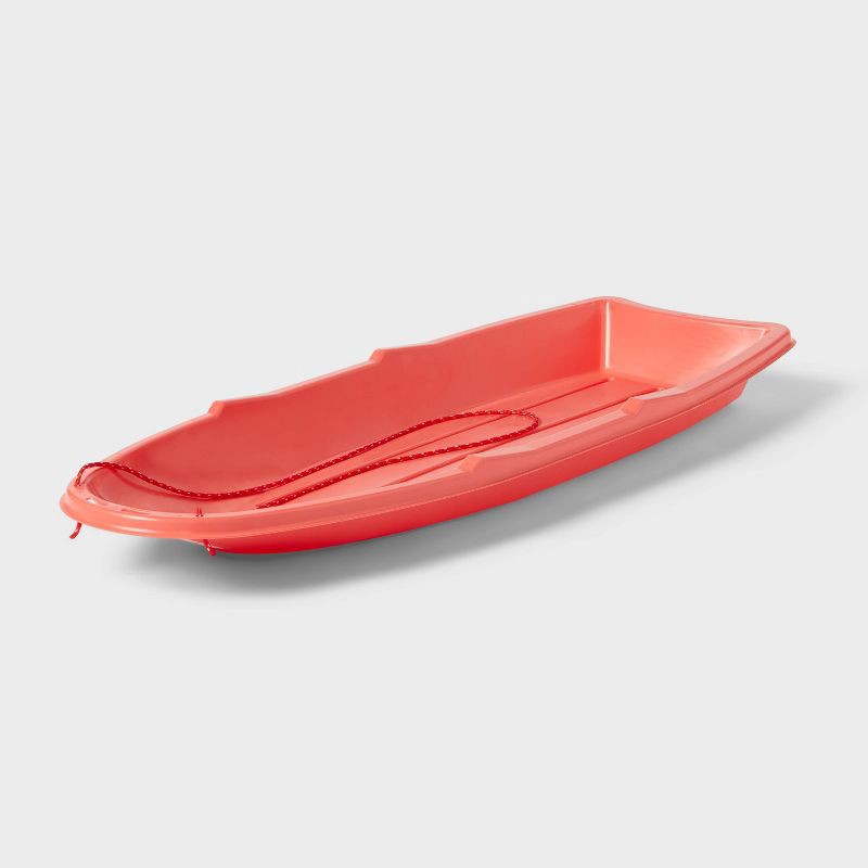 slide 1 of 3, 48" Plastic Sled with Rope Coral - Sun Squad™: Polyethylene, 200 lb Capacity, 200 lb