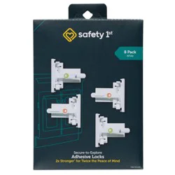 Safety 1st Secure-to-Explore Adhesive Locks - White - 8pk