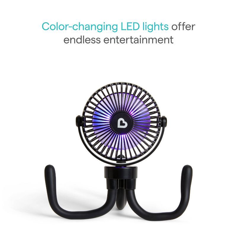 slide 3 of 9, Munchkin Stroller Fan - Portable Baby Cooling System with LED Lights, 1 ct