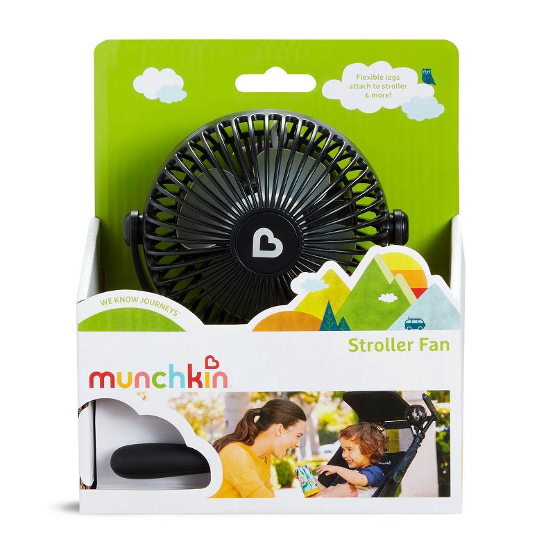 slide 9 of 9, Munchkin Stroller Fan - Portable Baby Cooling System with LED Lights, 1 ct