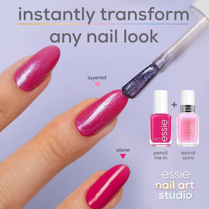 slide 4 of 6, essie Nail Art Studio Special Effects Vegan Nail Polish - Astral Aura - 0.46 fl oz, 0.46 fl oz