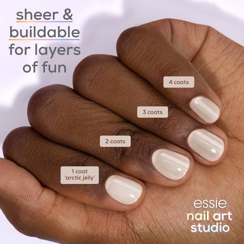 slide 4 of 6, essie Nail Art Studio Jelly Gloss Vegan Sheer Nail Polish - Arctic Jelly - 0.46 fl oz, 0.46 fl oz