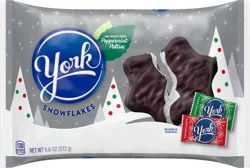 York Peppermint Patties, Dark Chocolate Covered, Snowflakes