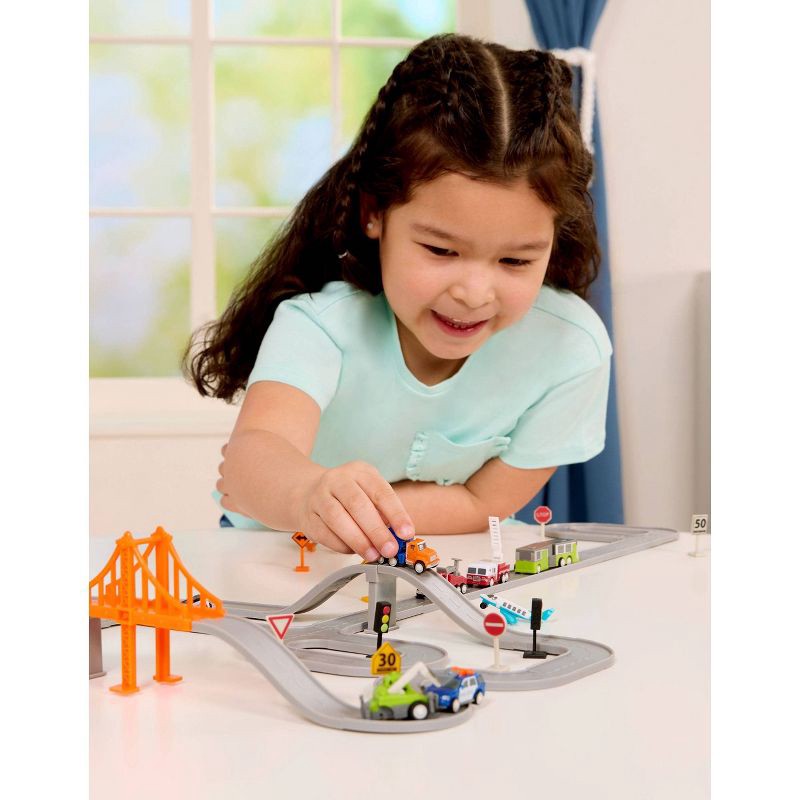 slide 2 of 9, DRIVEN by Battat – Pocket Airplane City Service Playset: Construction Vehicle & Truck Toy, 22 Pieces, 22 ct