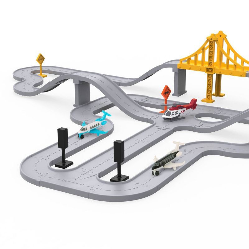 slide 7 of 9, DRIVEN by Battat – Pocket Airplane City Service Playset: Construction Vehicle & Truck Toy, 22 Pieces, 22 ct
