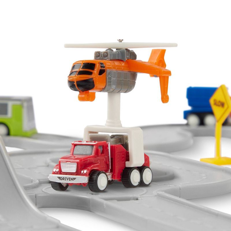 slide 6 of 9, DRIVEN by Battat – Pocket Airplane City Service Playset: Construction Vehicle & Truck Toy, 22 Pieces, 22 ct