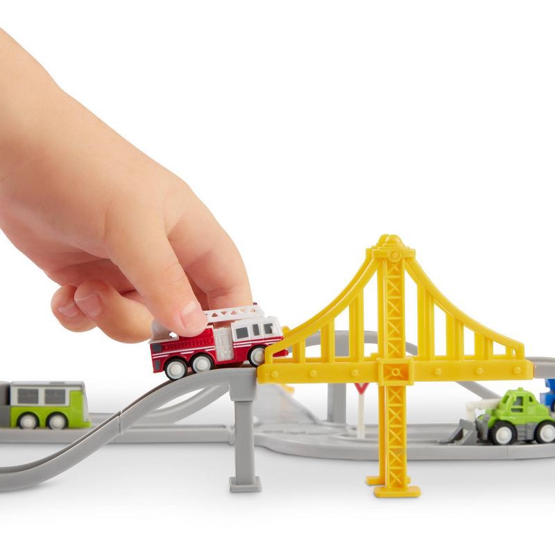 slide 4 of 9, DRIVEN by Battat – Pocket Airplane City Service Playset: Construction Vehicle & Truck Toy, 22 Pieces, 22 ct