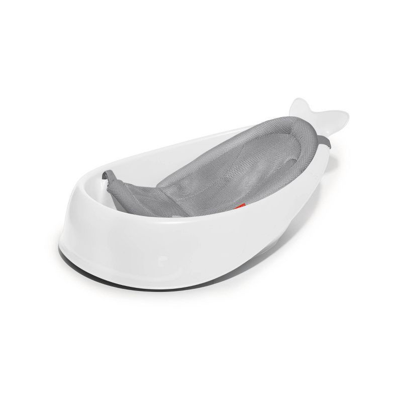 slide 1 of 7, Skip Hop Moby Smart Sling 3-Stage Baby Bath Tub - White: Newborn Sling, Drain Plug, Sturdy Hook, 1 ct