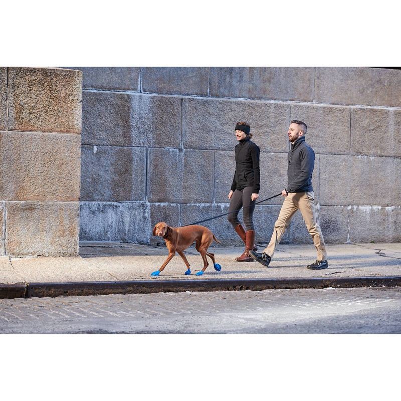 slide 7 of 11, Pawz 12pc Rubber Dog Boots - Blue M, 12 ct