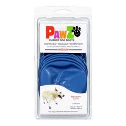 Pawz 12pc Rubber Dog Boots - Blue M