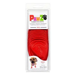 Pawz 12pc Rubber Dog Boots - Red S