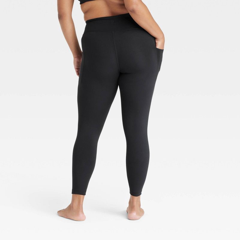 slide 4 of 6, Women's Dynamic Flex High-Rise Pocketed 7/8 Leggings - All In Motion™ Black XS, 1 ct