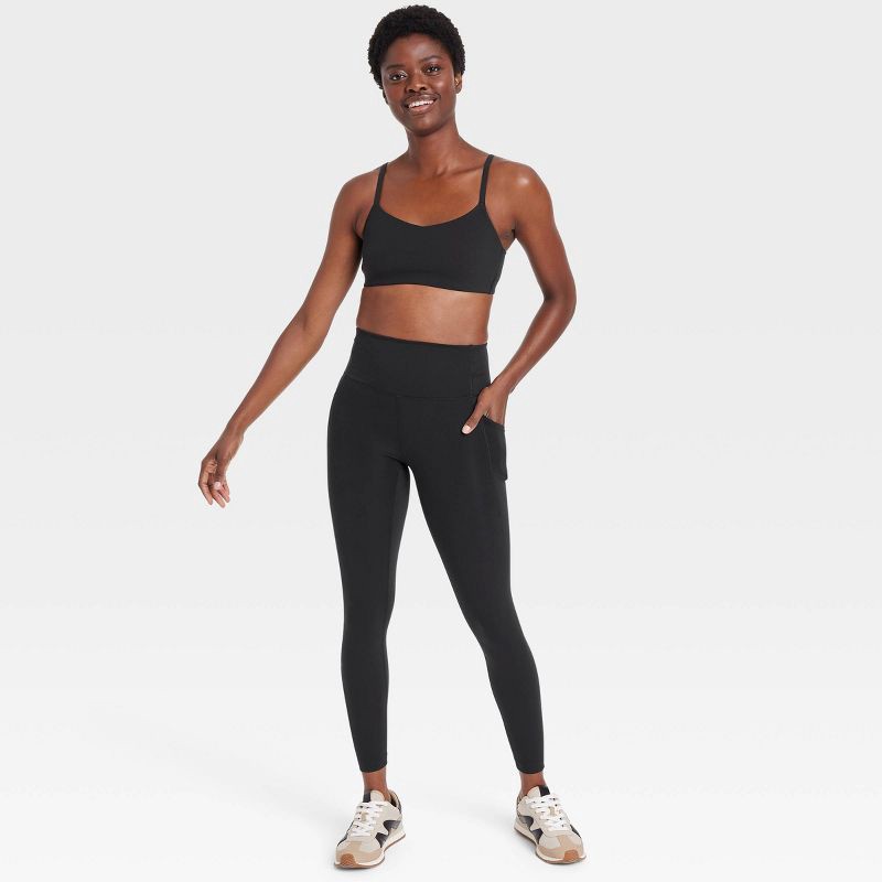 slide 5 of 6, Women's Dynamic Flex High-Rise Pocketed 7/8 Leggings - All In Motion™ Black XS, 1 ct