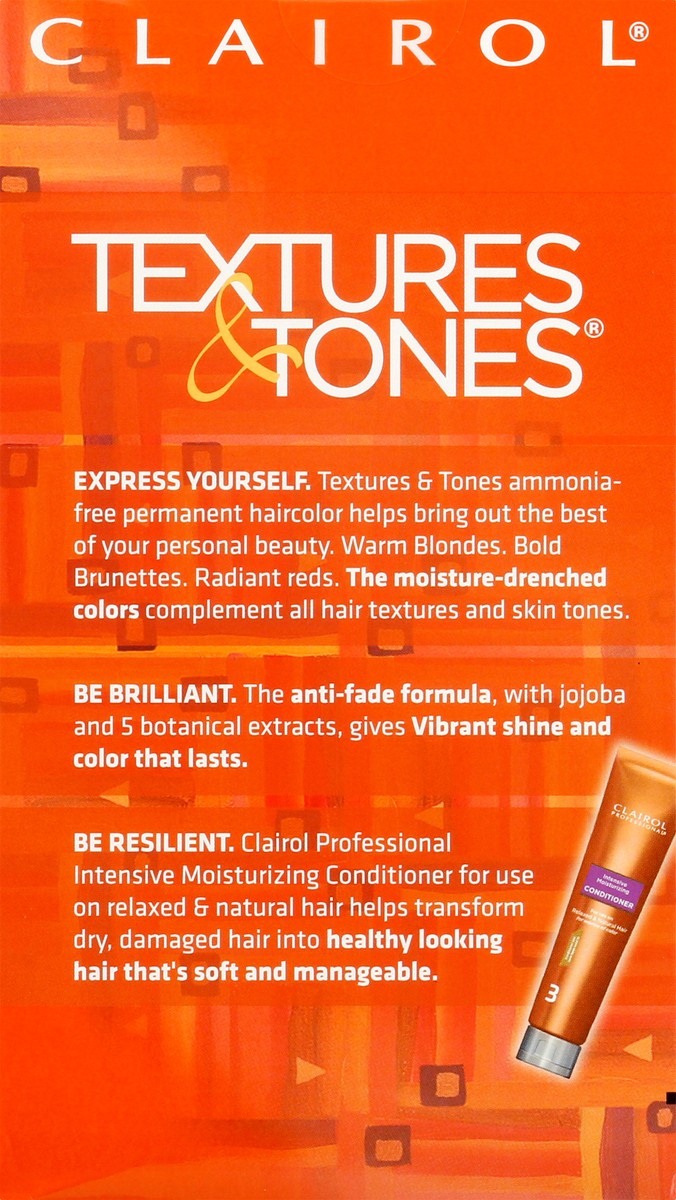 slide 5 of 9, Clairol Textures & Tones Permanent Moisture-Rich Haircolor, Dark Brown, 1 ct