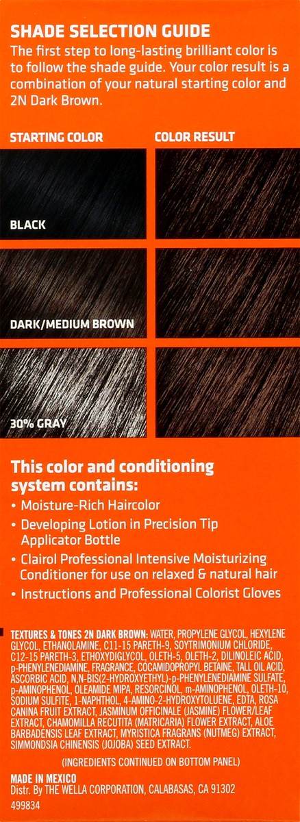 slide 7 of 9, Clairol Textures & Tones Permanent Moisture-Rich Haircolor, Dark Brown, 1 ct