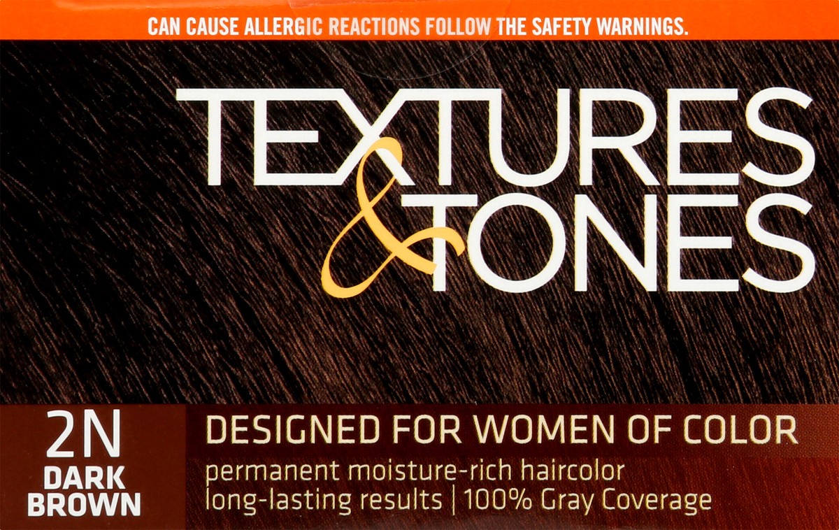 slide 9 of 9, Clairol Textures & Tones Permanent Moisture-Rich Haircolor, Dark Brown, 1 ct