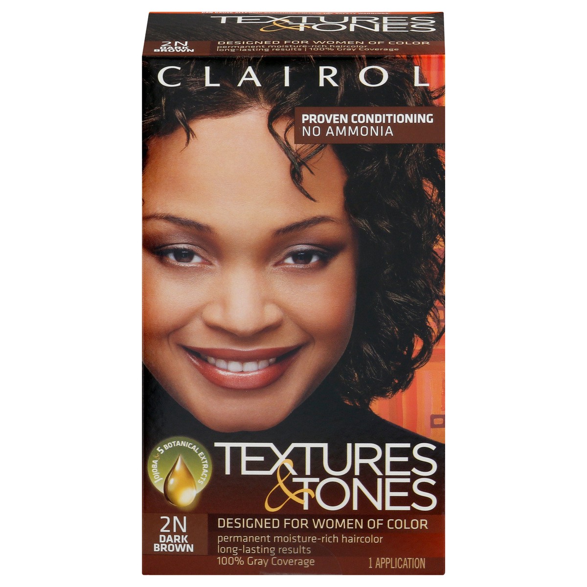 slide 1 of 9, Clairol Textures & Tones Permanent Moisture-Rich Haircolor, Dark Brown, 1 ct