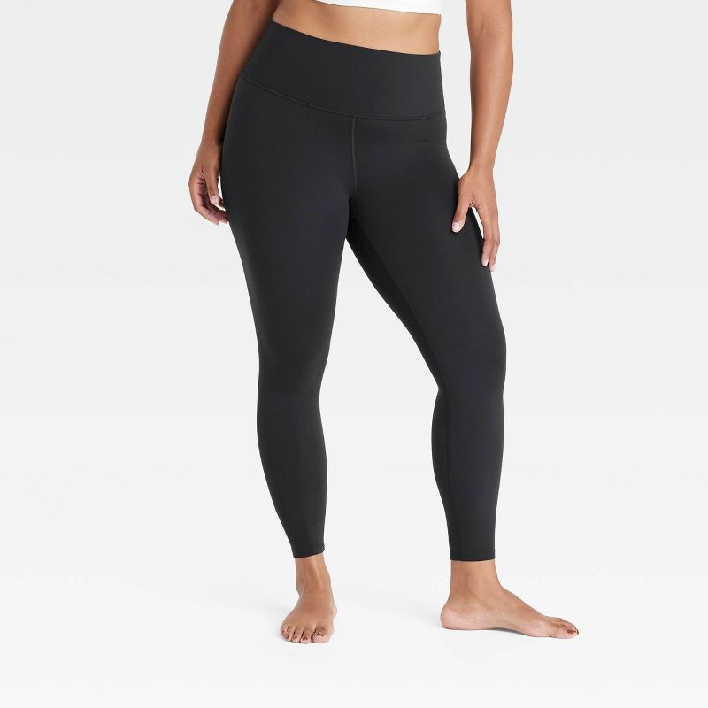 slide 3 of 6, Women's Everyday Soft Ultra High-Rise 7/8 Leggings - All In Motion™ Black L: Moisture Wicking, Quick Drying, UPF 50+, 1 ct