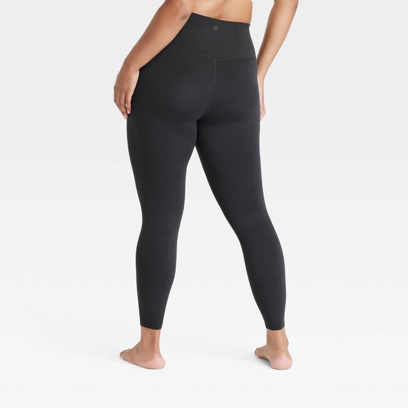 slide 4 of 6, Women's Everyday Soft Ultra High-Rise 7/8 Leggings - All In Motion™ Black L: Moisture Wicking, Quick Drying, UPF 50+, 1 ct