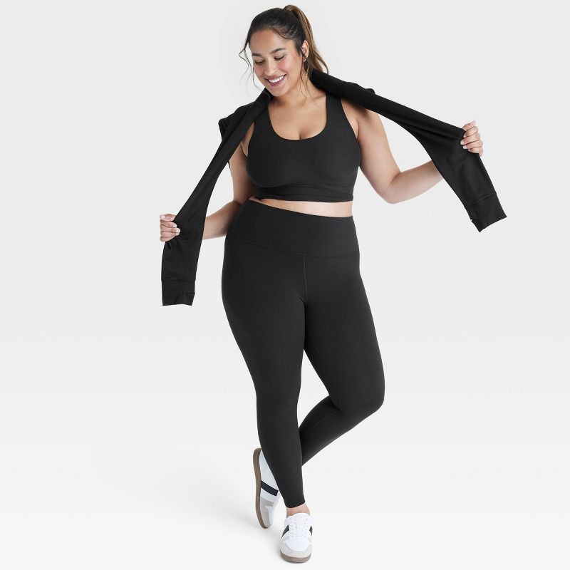 slide 3 of 4, Women's Everyday Soft Ultra High-Rise 7/8 Leggings - All In Motion™ Black XXL: Moisture Wicking, Quick Drying, 1 ct