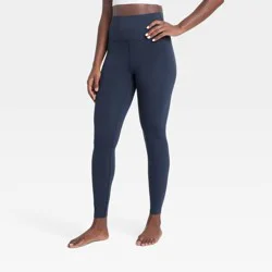 Women's Everyday Soft Ultra High-Rise 7/8 Leggings - All In Motion™ Navy Blue S: Moisture Wicking, UPF 50+