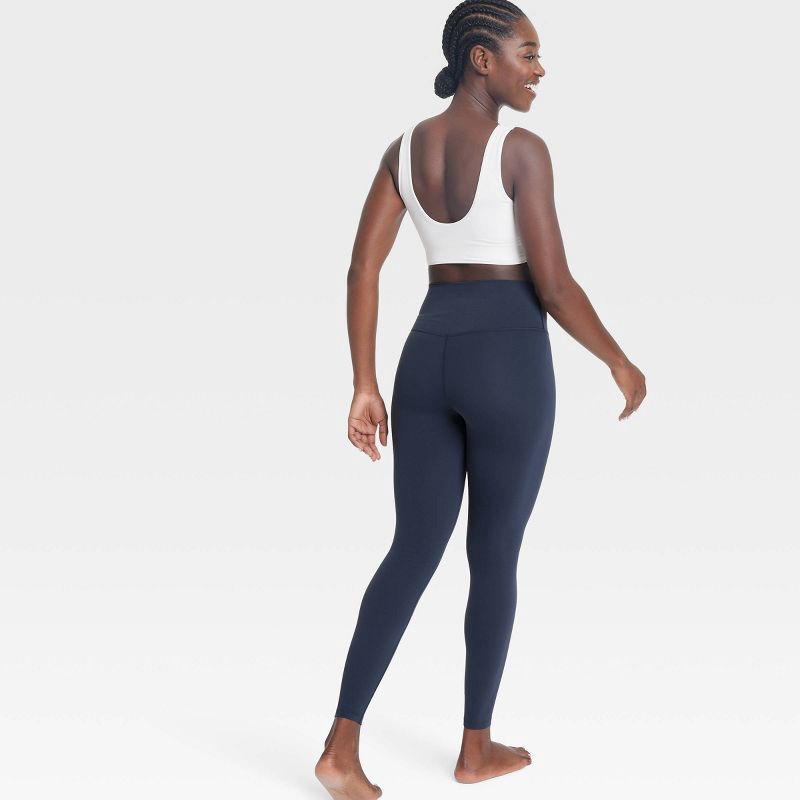 slide 6 of 6, Women's Everyday Soft Ultra High-Rise 7/8 Leggings - All In Motion™ Navy Blue M: Moisture Wicking, Quick Drying, 1 ct