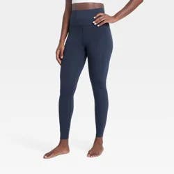Women's Everyday Soft Ultra High-Rise 7/8 Leggings - All In Motion™ Navy Blue XL: Moisture Wicking, UPF 50+