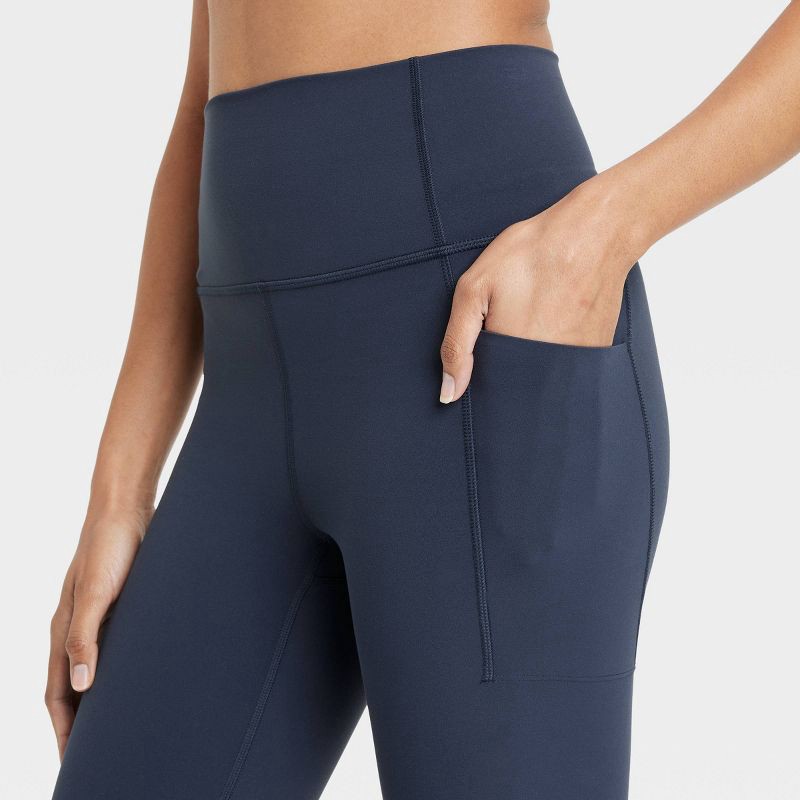 slide 6 of 7, Women's Everyday Soft Ultra High-Rise Pocketed Leggings - All In Motion™ Navy Blue S: Moisture Wicking, Quick Dry, UPF 50+, 1 ct