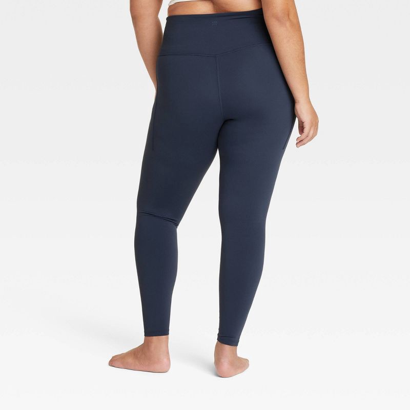 slide 2 of 4, Women's Everyday Soft Ultra High-Rise Pocketed Leggings - All In Motion™ Navy Blue XXL: Moisture Wicking, Quick Drying, 1 ct