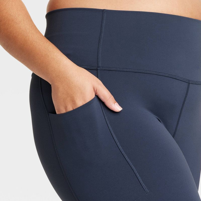 slide 3 of 4, Women's Everyday Soft Ultra High-Rise Pocketed Leggings - All In Motion™ Navy Blue XXL: Moisture Wicking, Quick Drying, 1 ct