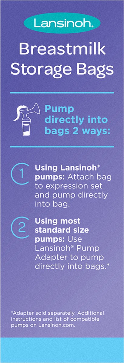 slide 3 of 8, Lansinoh Breastmilk Presterilized Storage Bags 25 ea, 25 ct