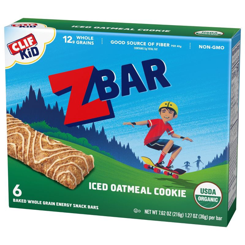 slide 14 of 16, Clif Kid ZBAR Organic Iced Oatmeal Cookie Snack Bar - 7.62oz, 7.62 oz